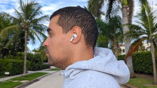 Wearing the AirPods Pro 2 on a run