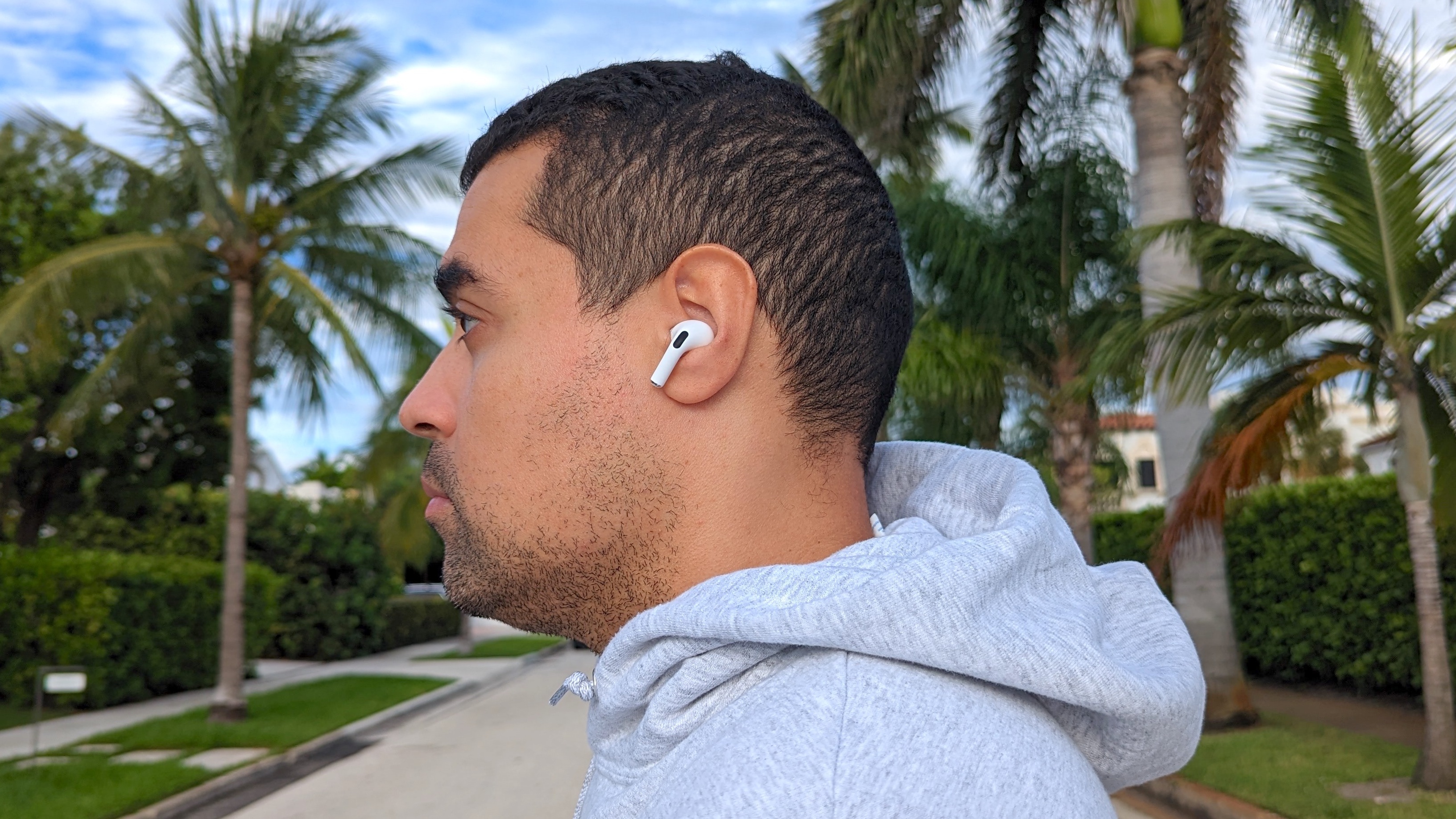 Wearing the AirPods Pro 2 on a run