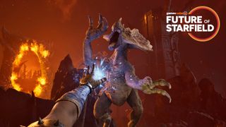 The Elder Scrolls Oblivion Remastered screenshot with 'Future of Starfield' branding