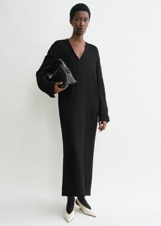 Broad Sablé Dress Black