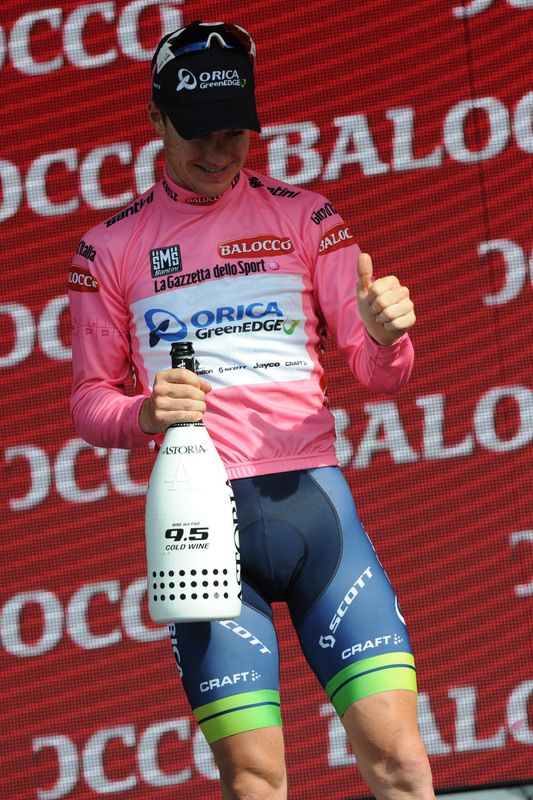 Simon Clarke is pumped to be in the maglia rosa
