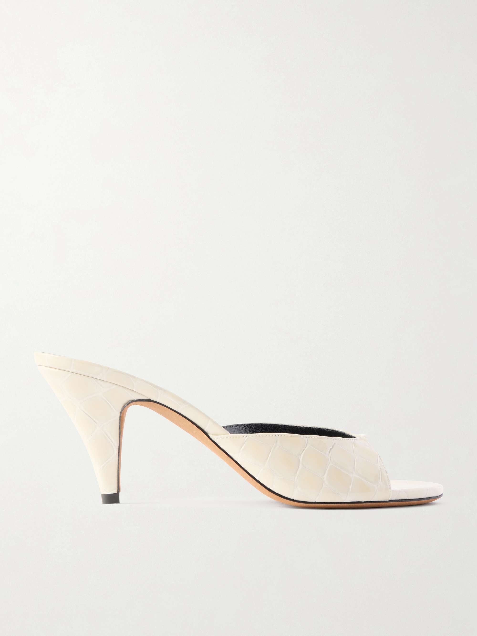Haze Croc-Effect Leather Mules