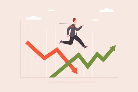 investor jumping to up down volatility