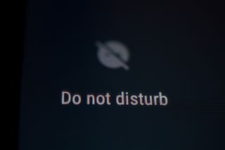 The words 'Do not disturb' on a smartphone display