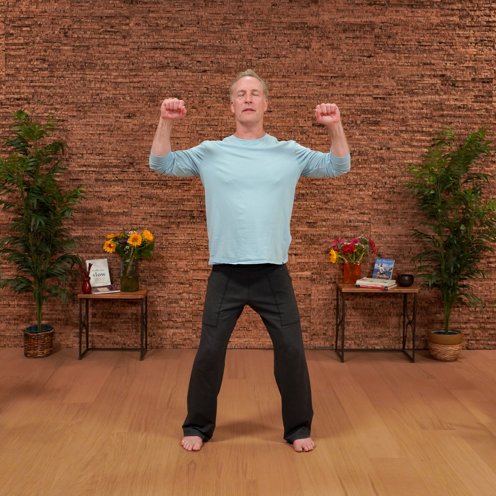 Man demonstrating Qigong movements