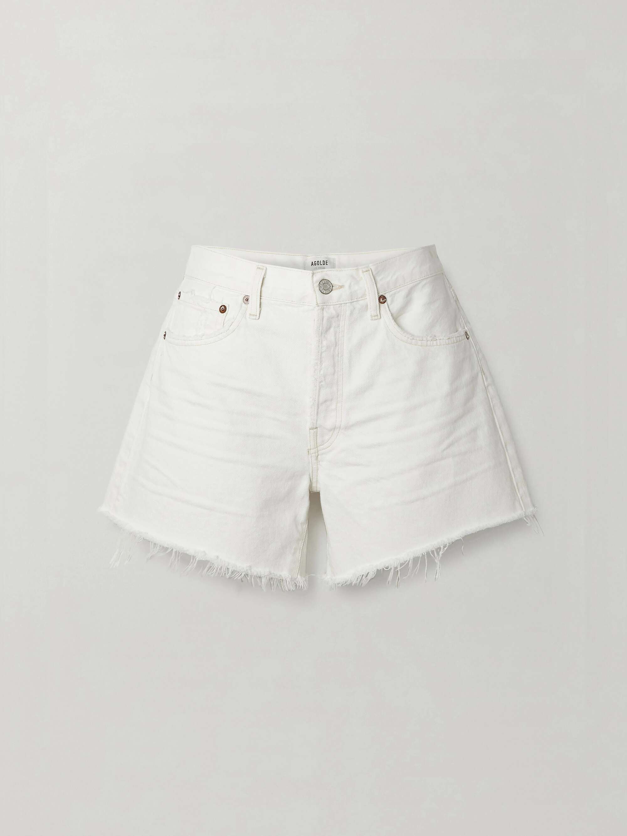 Parker Long Distressed Denim Shorts