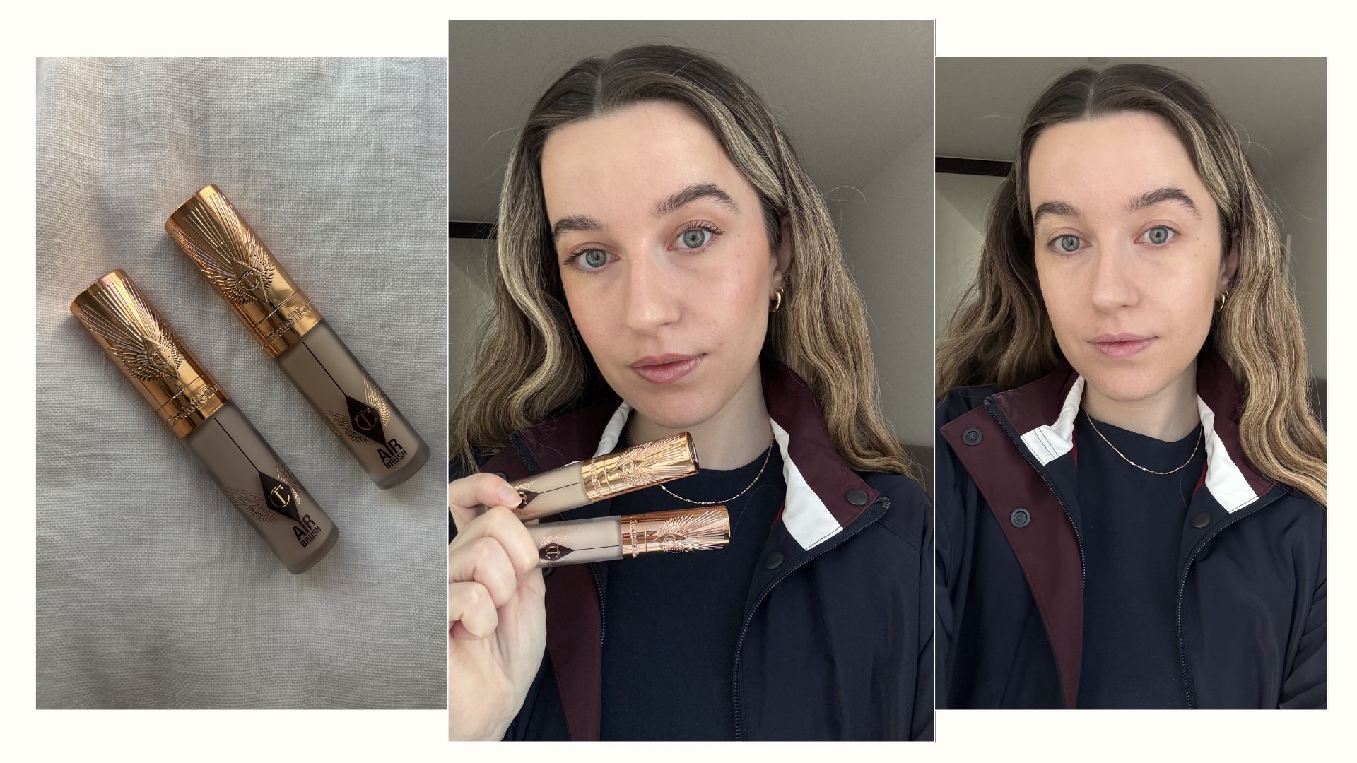 Deputy beauty editor Grace Lindsay testing the Charlotte Tilbury Airbrush Flawless Blur Concealer