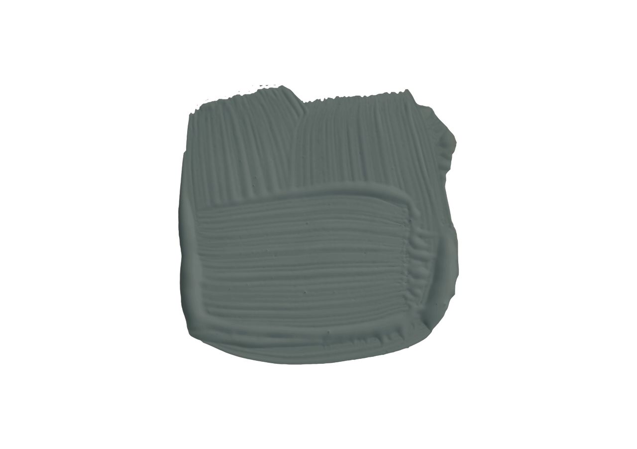 Swatch of a blue-green paint color