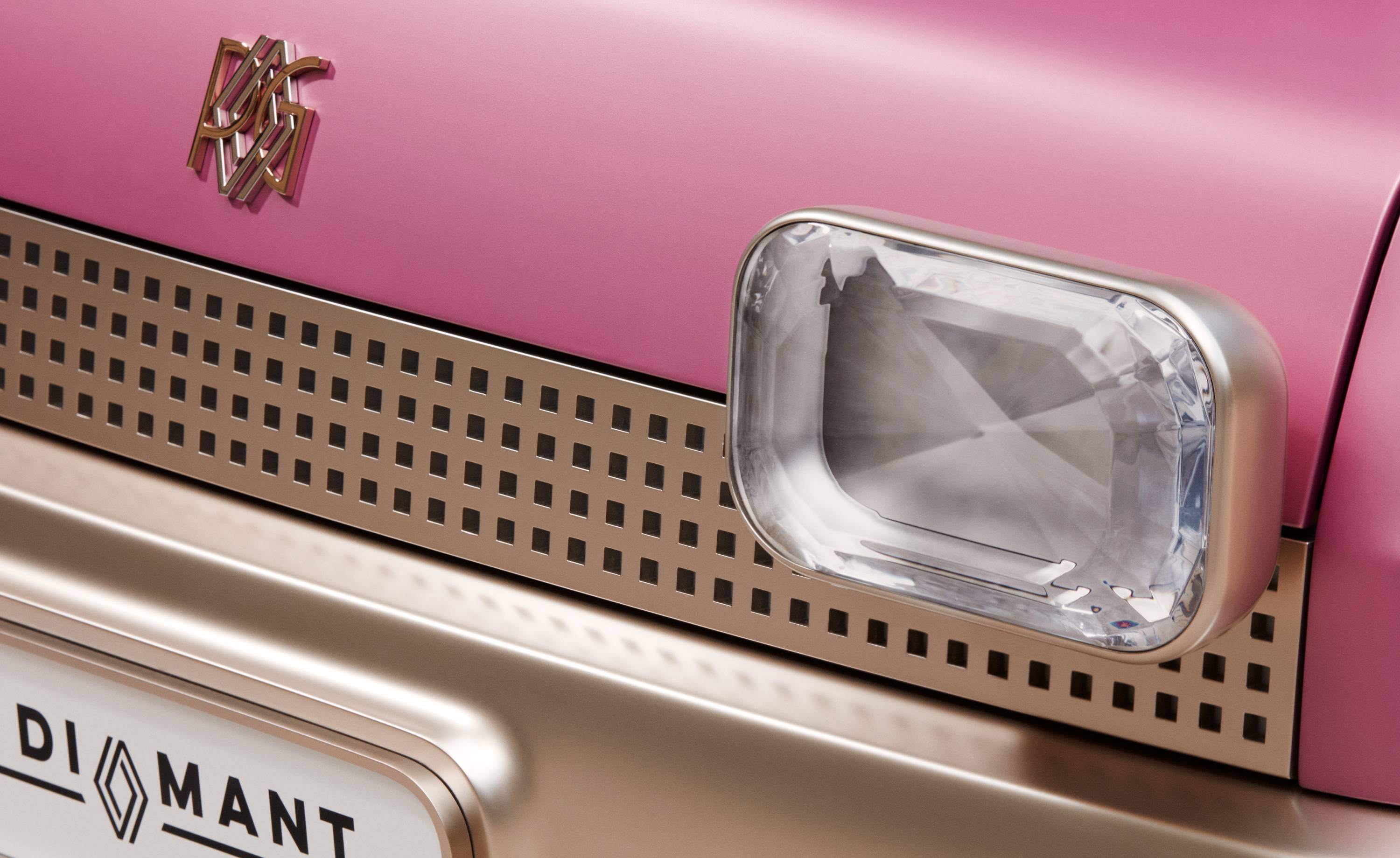 car headlight and bonnet detail