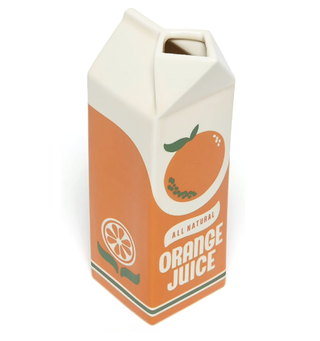 Retro orange juice design vase from Amazon.