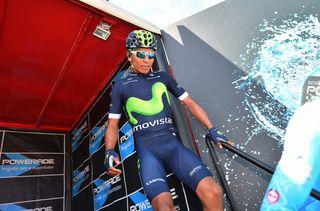 Nairo Quintana (Movistar) after signing on