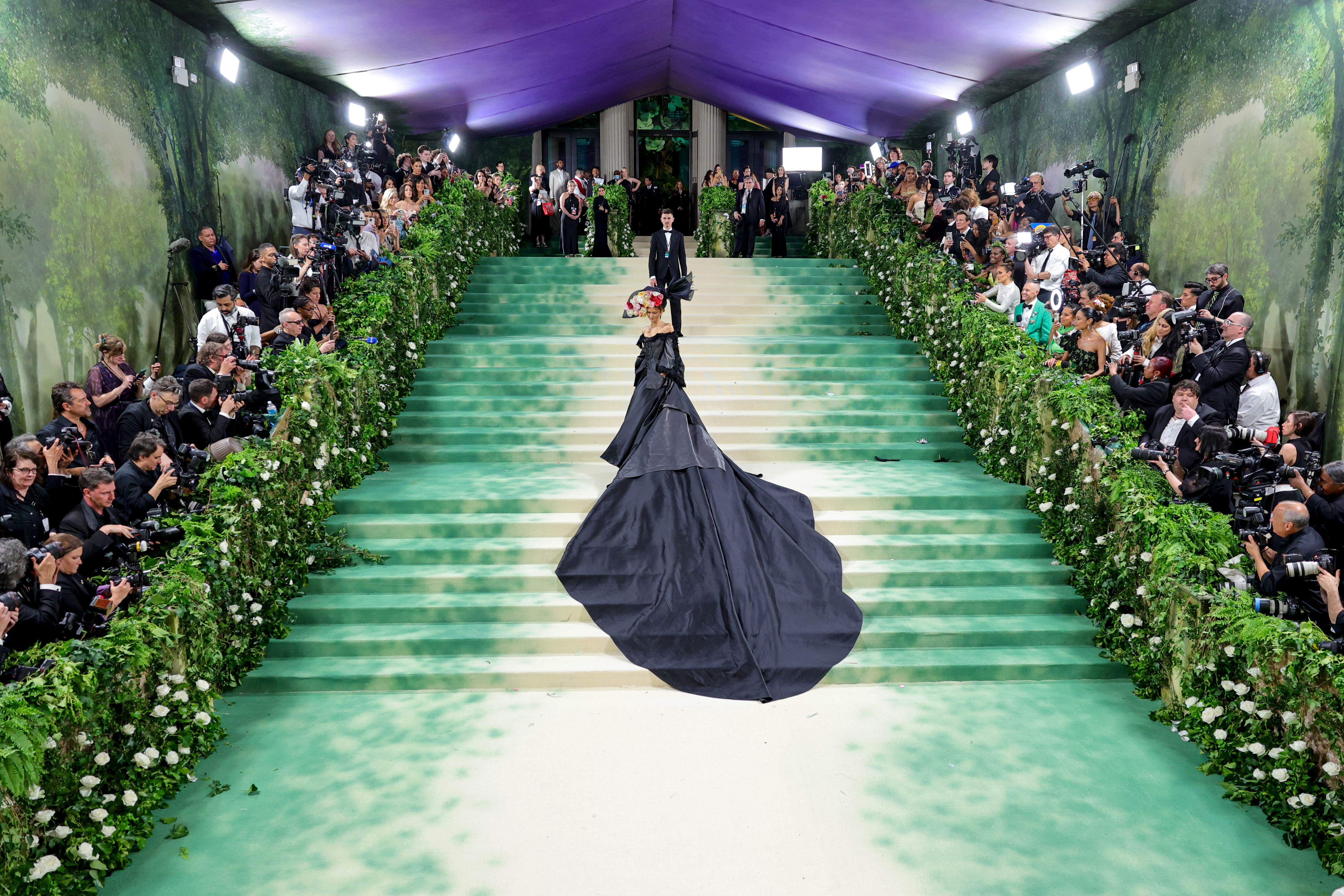 Zendaya on the steps of the Met Gala