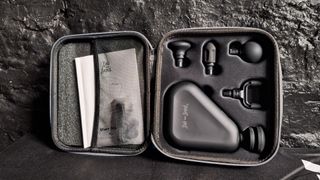 Bob and Brad Air 2 Mini Massage Gun review: bag and attachment heads
