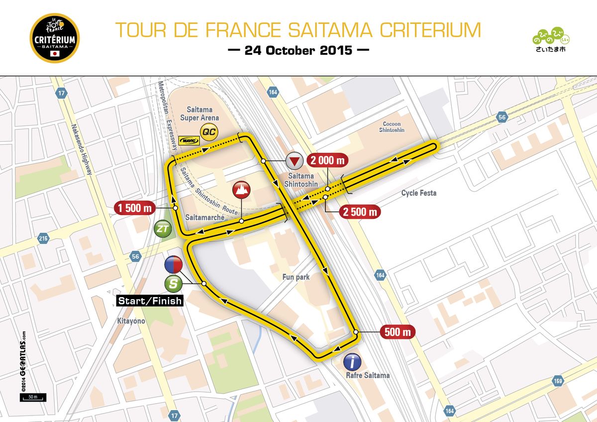 The 2015 Saitama Criterium parcours