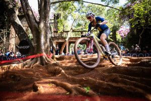 Jenny Rissveds (Canyon CLLCTV) on her way to victory at WHOOP UCI Mountain Bike World Series round 2 Arax&aacute;, Brazil