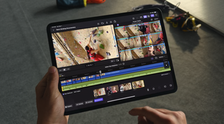 Final Cut Pro on the iPad Pro as seen during Apple's "Let Loose" event on May 7, 2024.