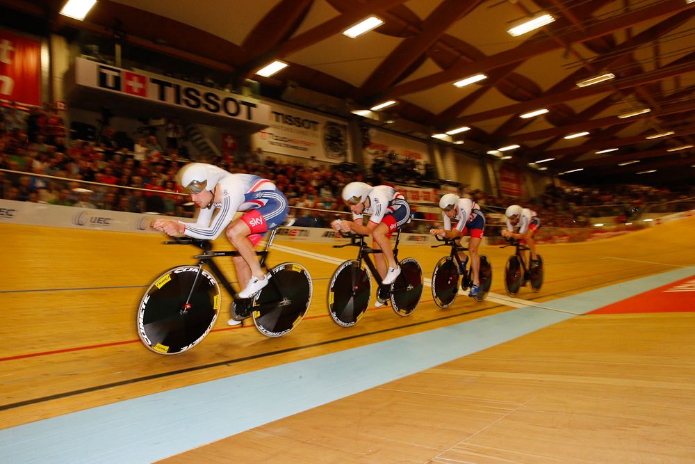 Great Britain's team pursuit formation.