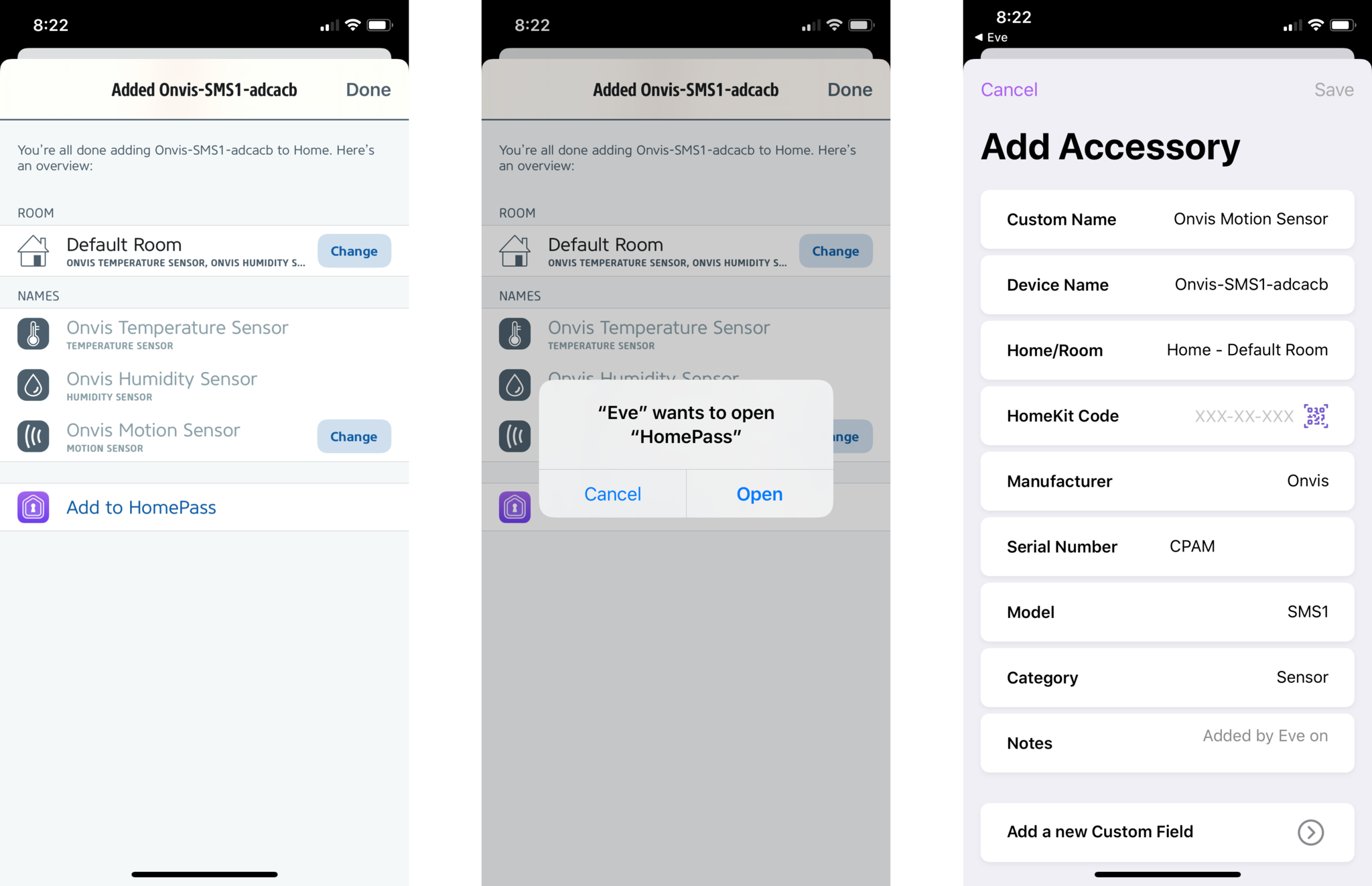 Eve For Homekit Homepass Integration
