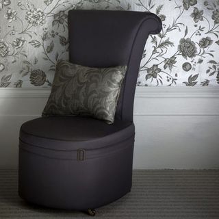 black silk chair