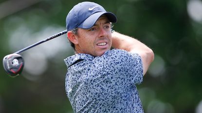 Rory McIlroy takes a shot at the 2023 Arnold Palmer Invitational