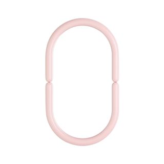Oval light pink mirror