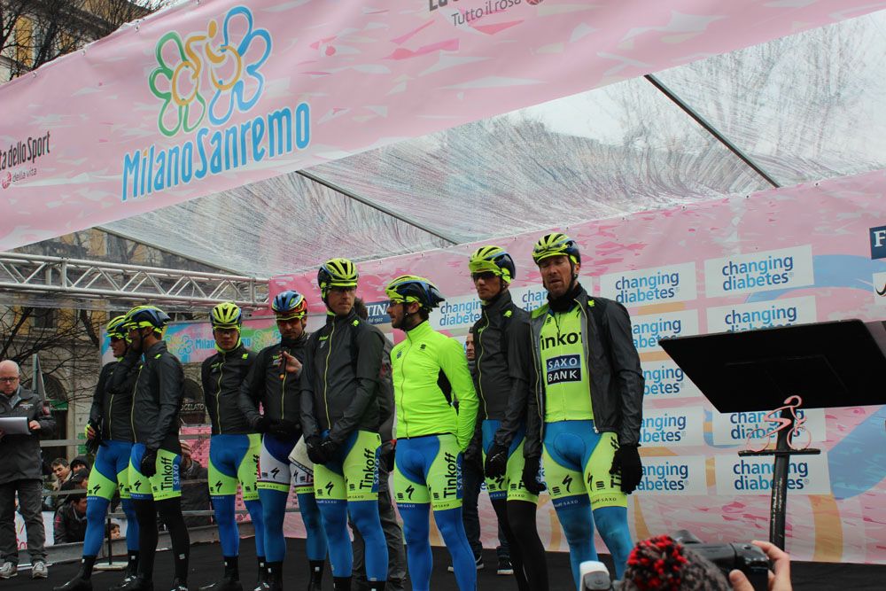The Tinkoff Saxo line-up for Milan-San Remo