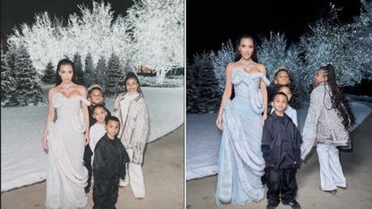 Kim Kardashian and kids Christmas day