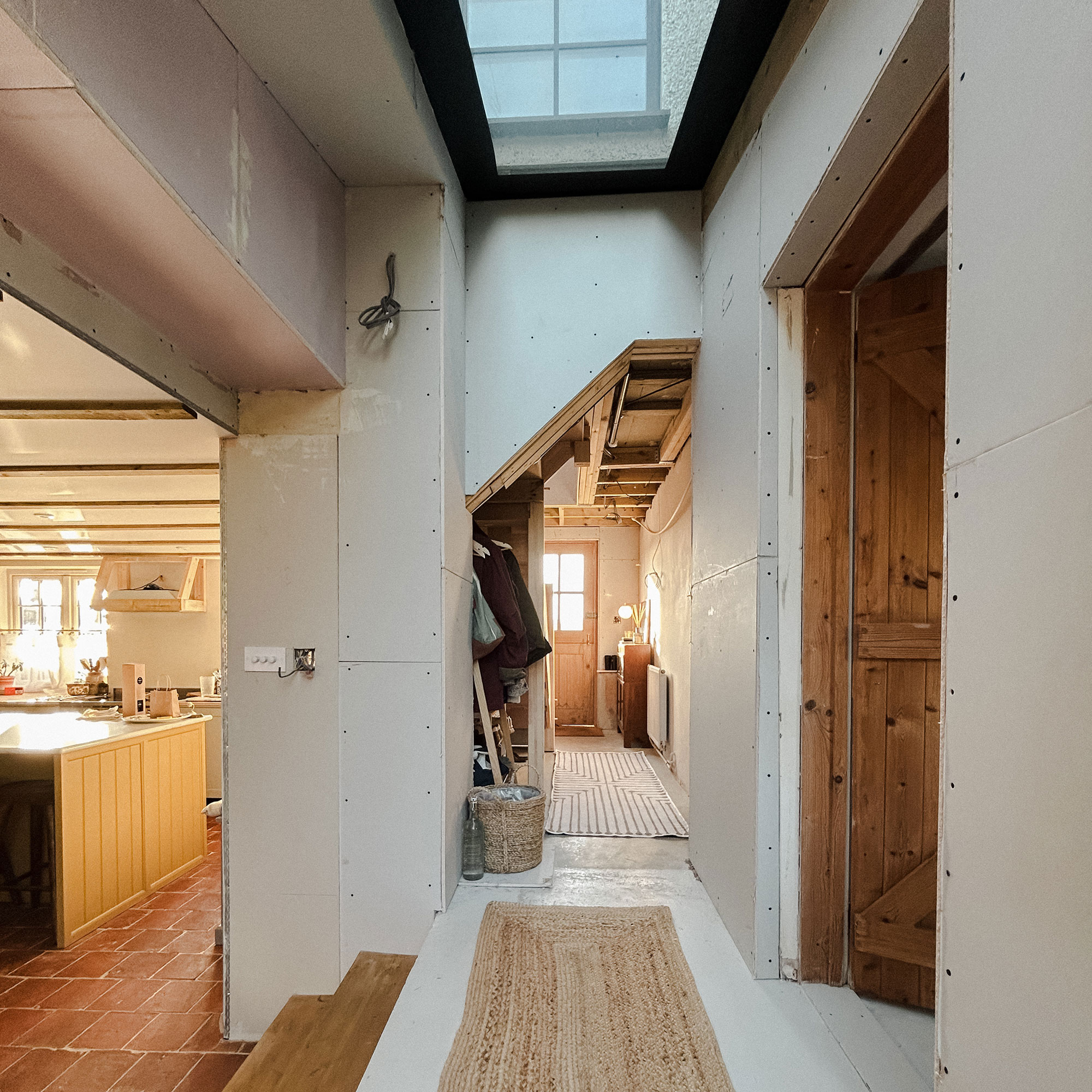 Hallway showing renovation in progress