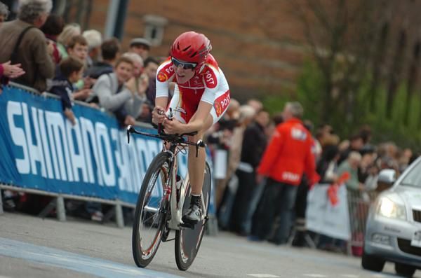 Michelle Lauge Jensen (Denmark) races in front of her home crowd