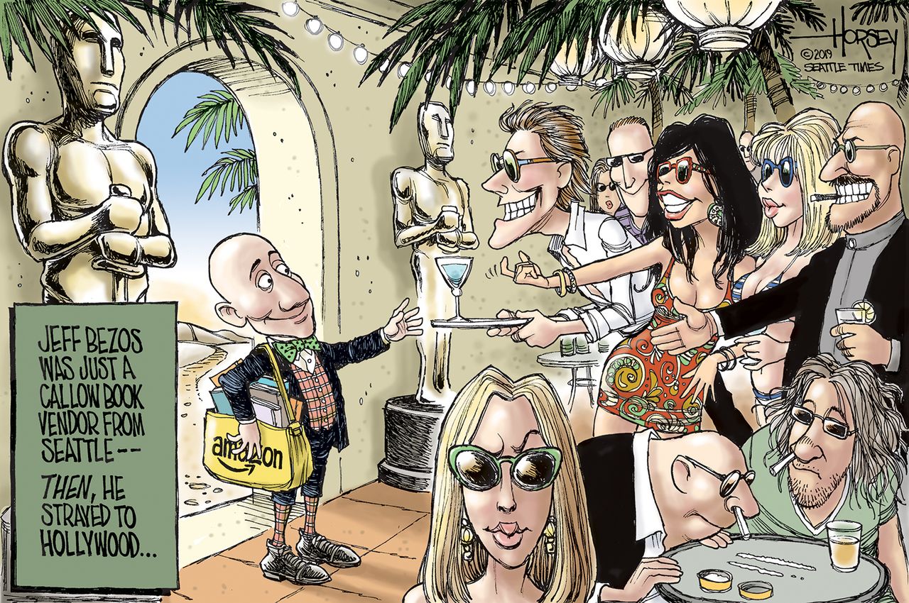 Political&amp;amp;nbsp;Cartoon&amp;amp;nbsp;U.S. Jeff Bezos Amazon Hollywood