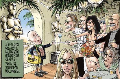 Political&nbsp;Cartoon&nbsp;U.S. Jeff Bezos Amazon Hollywood