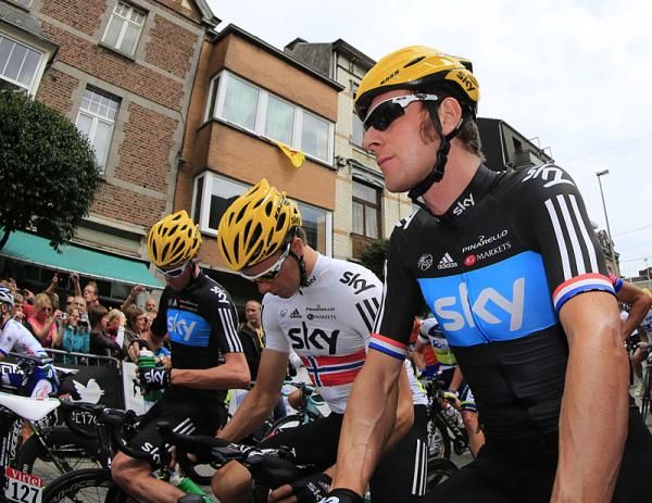 Bradley Wiggins (Sky) at the start