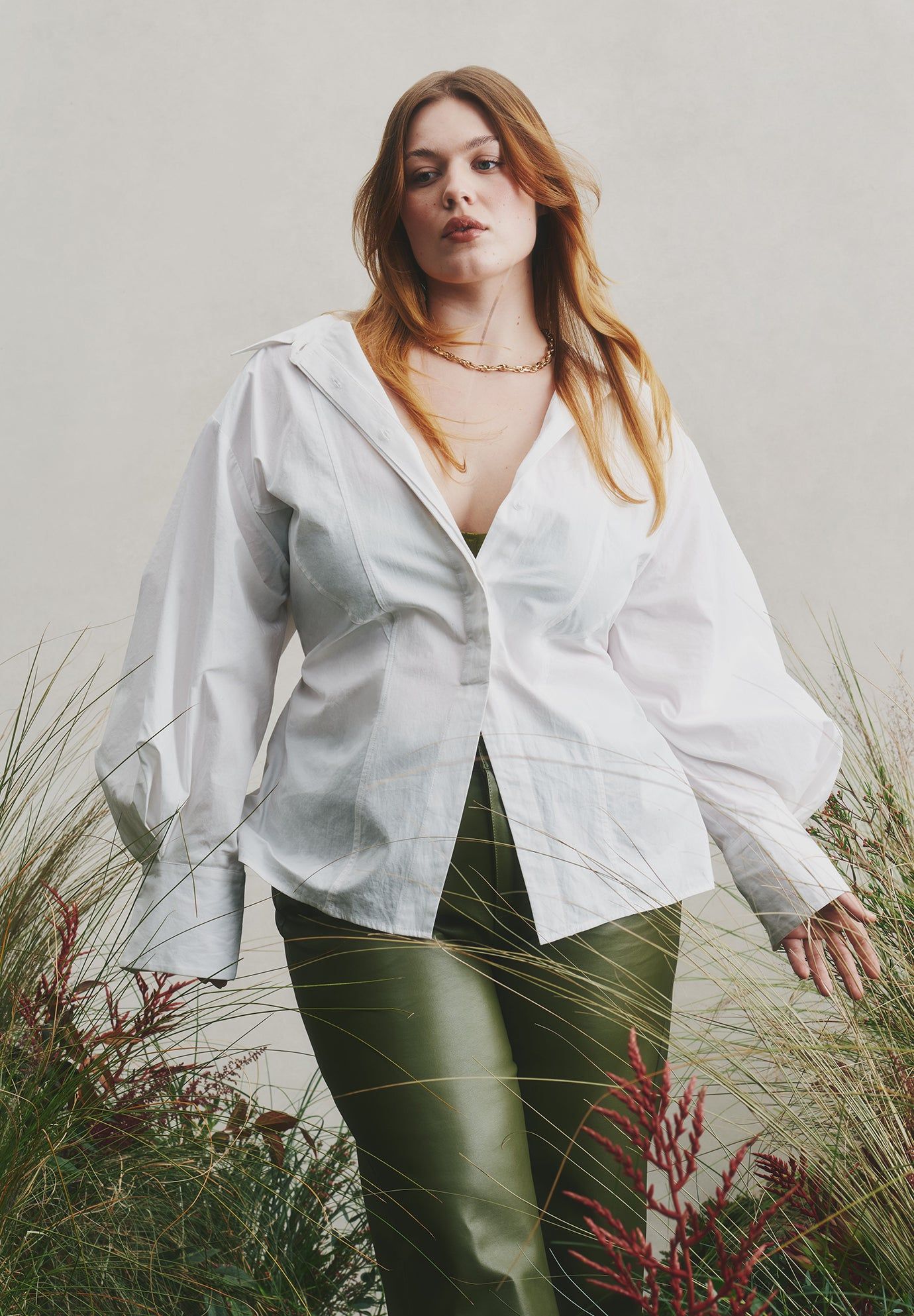 Button Up Cut Out Top