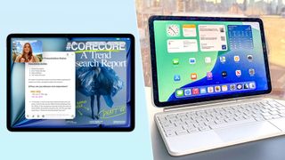 iPad Air M4 press image next to iPad Air M3