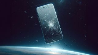 Apple iPhone in space