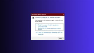 Windows 10 memory diagnostic