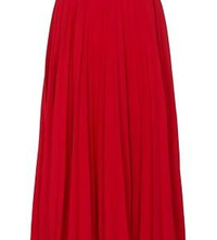 Shop Kate’s Look for Less|M&amp;S Finery London Crepe Pleated Midi Skirt - £49Effortlessly recreate Kate Middleton's bold red look for less with this beautiful pleated midi skirt in a striking scarlet shade. Simply pair with a matching red jumper for the full look, or why not try with neutral tones to add a pop of colour to your outfit?