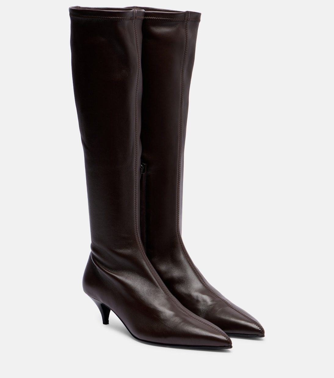 Oscar 60 Leather Knee-High Boots in Brown - a Emery