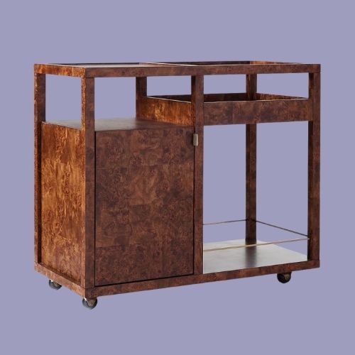 Saige Burl Bar Cart