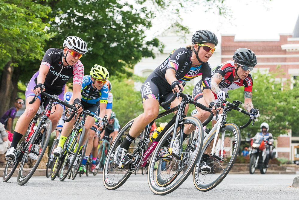 Joe Martin Stage Race. Stage 4. Riders tail gunning the field under a blistering pace.