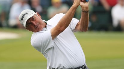 Fred Couples during a practice round before The Masters at Augusta National