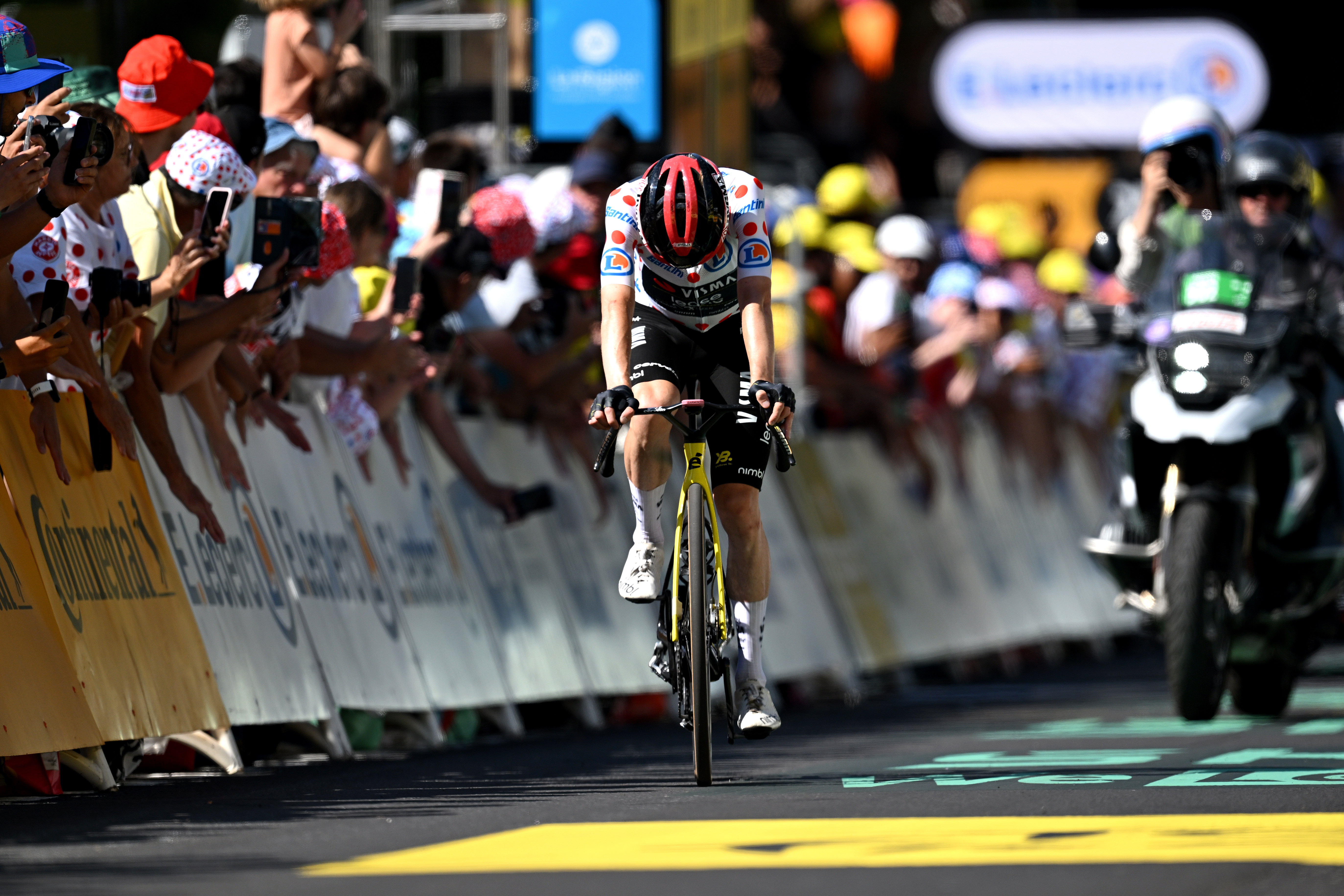 Jonas Vingegaard on stage 10 of the 2026 Tour de France