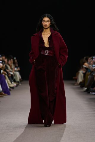 Milan fashion week AW25 trend plum colour