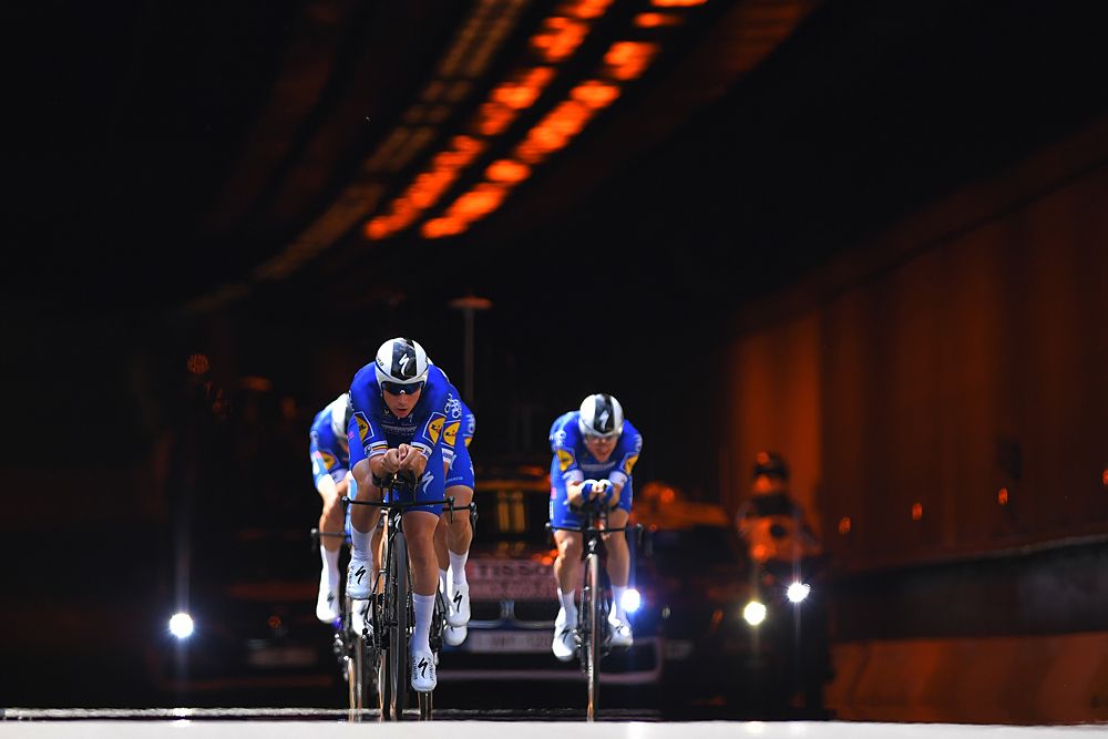 Deceuninck-QuickStep in the team time trial at the Tour de France