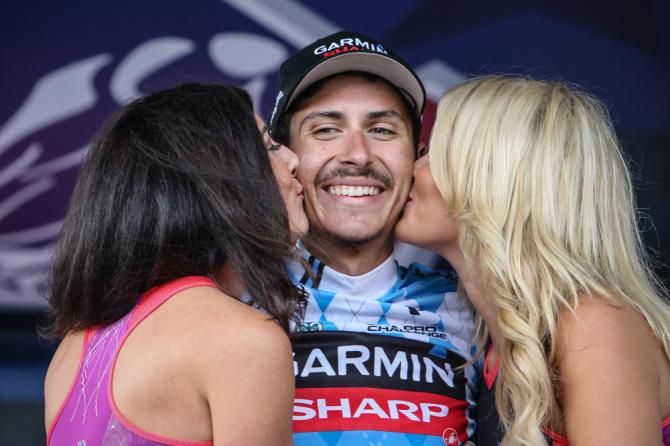 Lachlan Morton (Garmin Sharp) takes home another best young rider jersey.