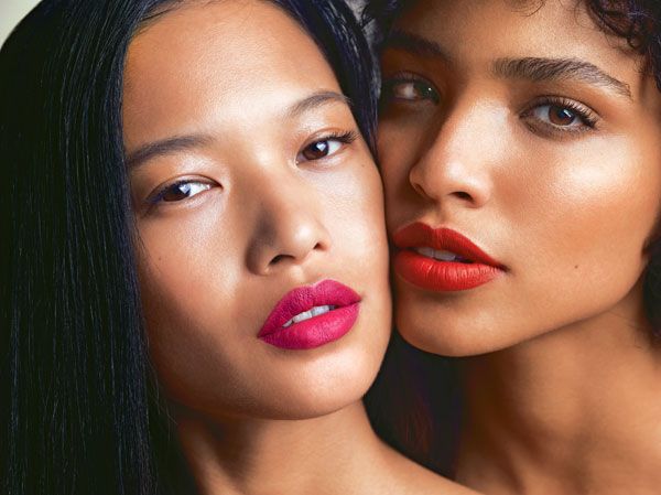 Bright lipstick
