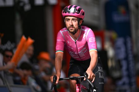 EIBAR, SPAIN - APRIL 10: Ben Healy of Ireland and Team EF Education - EasyPost crosses the finish line during the 65th Itzulia Basque Country 2026, Stage 5 a 176.2km stage from Eibar to Eibar / #UCIWT / on April 10, 2026 in Eibar, Spain. (Photo by Tim de Waele/Getty Images)