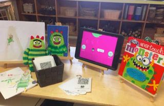 A kindergarten classroom at DSBN incorporates Brightspace from D2L into their classroom activities.