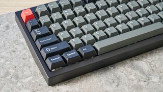 A carbon black Lemokey P1 Pro wireless mechanical keyboard