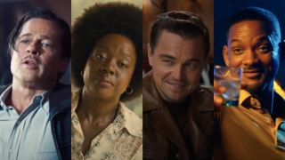 Leo DiCaprio, Brad Pitt, Viola Davis, Will Smith side by side